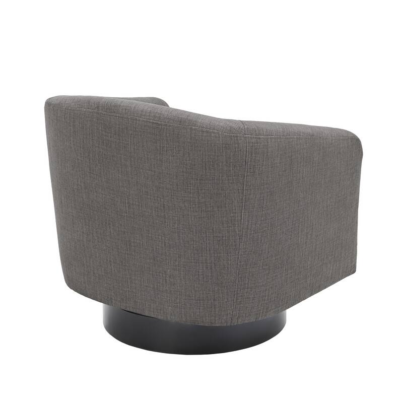 Round Barrel Armchair 360-Degree Swivel Accent Chairs