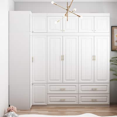 Armoires Wardrobes Hanging Drawers Home Storage Cabinet Combo Dresser