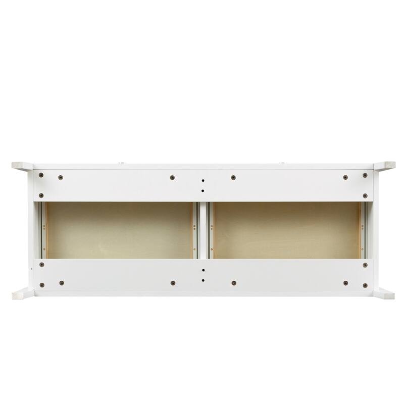 6 Drawer Dresser Bar Storge Cabinet Lockers with Retro Round Handle