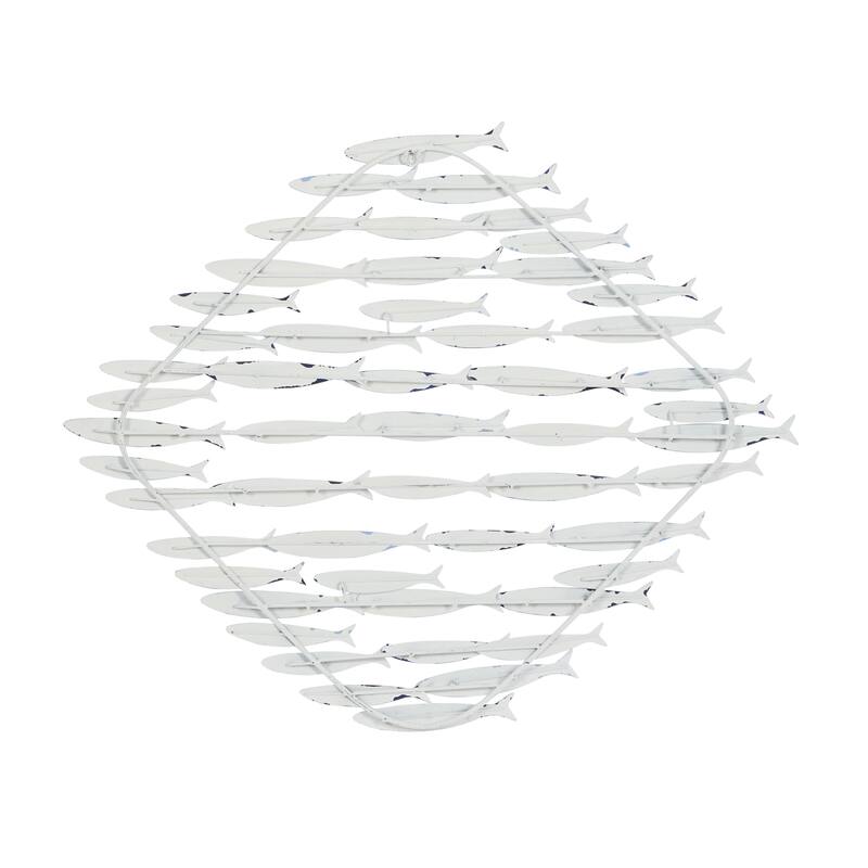 Blue Metal Indoor Outdoor Fish Home Wall Decor