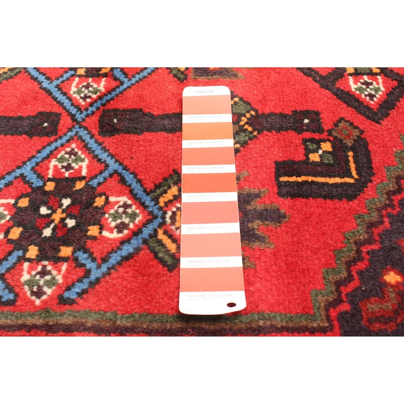 ECARPETGALLERY Hand-knotted Andelz Red Wool Rug - 4'1 x 6'8