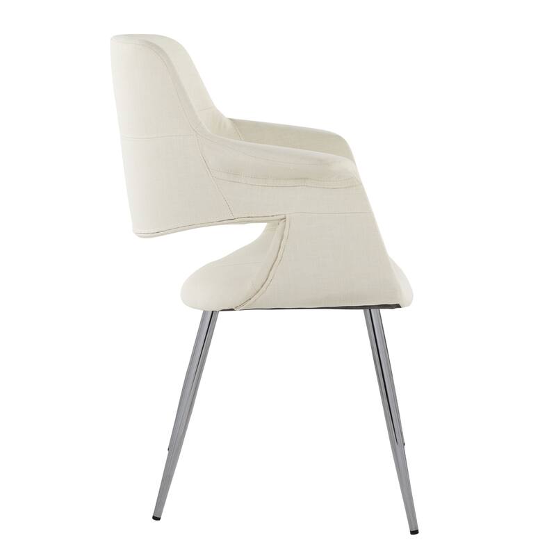 Silver Orchid Fauske Upholstered Chair with Metal Legs - Set of 2