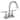 Bathroom Faucet 360 Degree High Arc Swivel Spout 4 in Centerset 2/3 Holes Lavatory Faucet NOT INCULED Drain