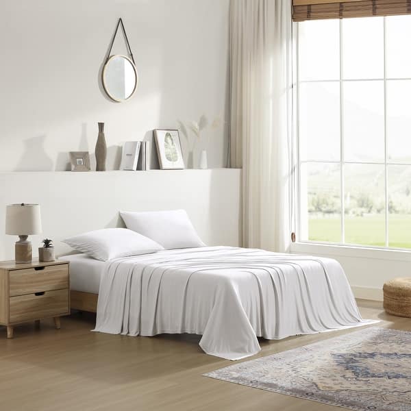 Pure Beech TENCEL™ Modal Jersey Knit Sheet Set - White - King