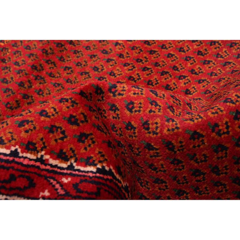 ECARPETGALLERY Hand-knotted Andelz Red Wool Rug - 3'0 x 9'10