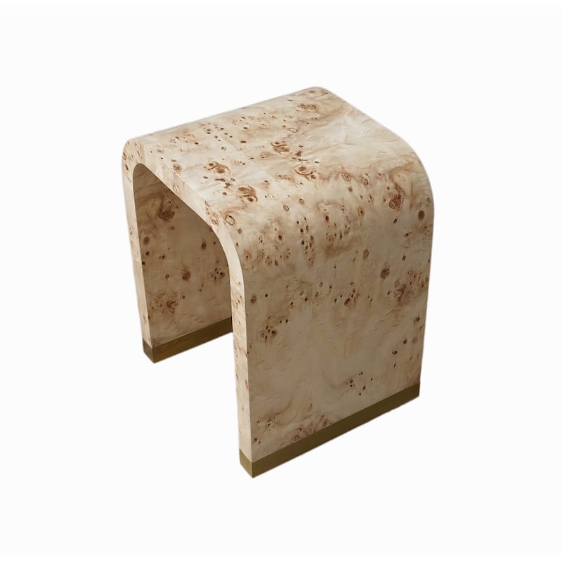 HomeRoots 25" Beige Solid and Manufactured Wood End Table - 18' X '25' X '20