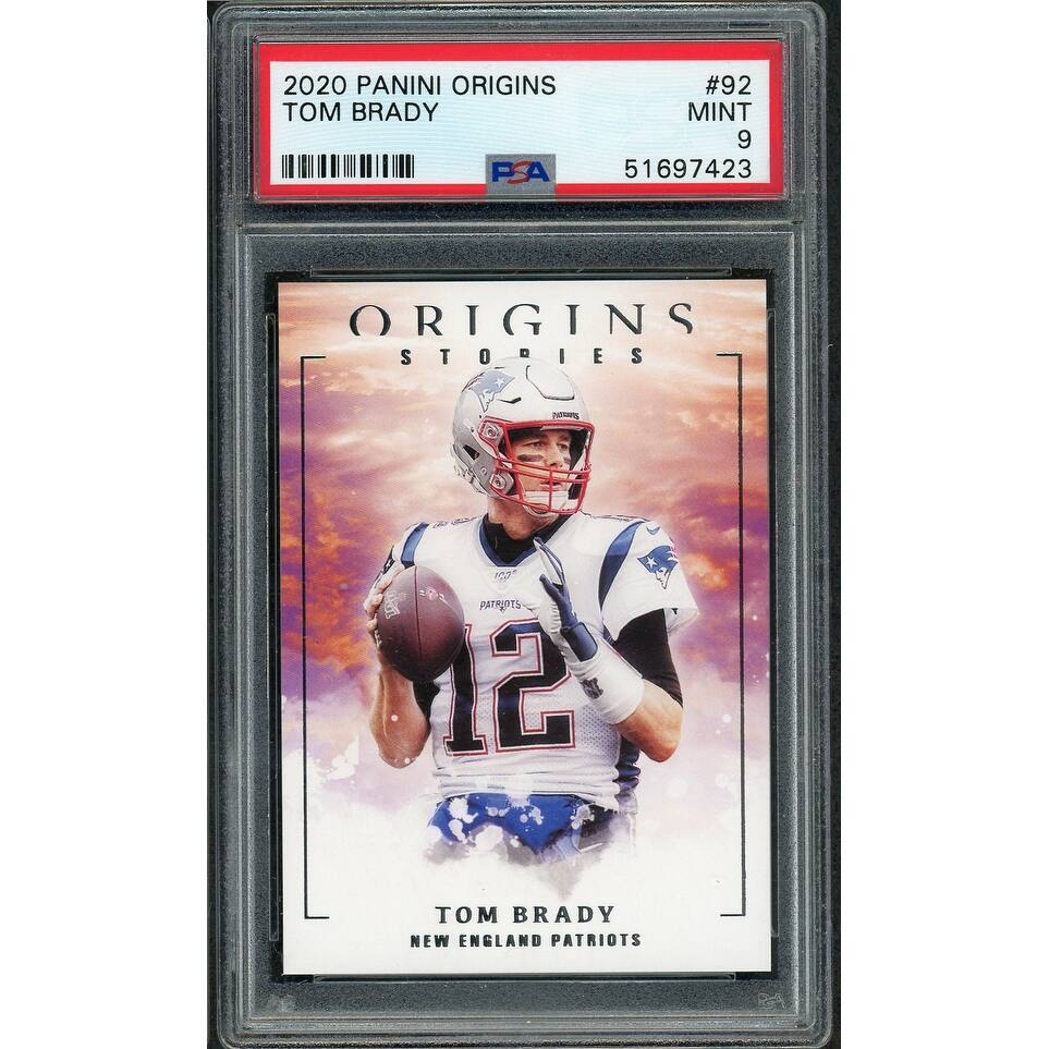 Tom Brady 2020 Panini Origins Football Card #92 Graded PSA 9 MINT - 8'6" x 11'6"