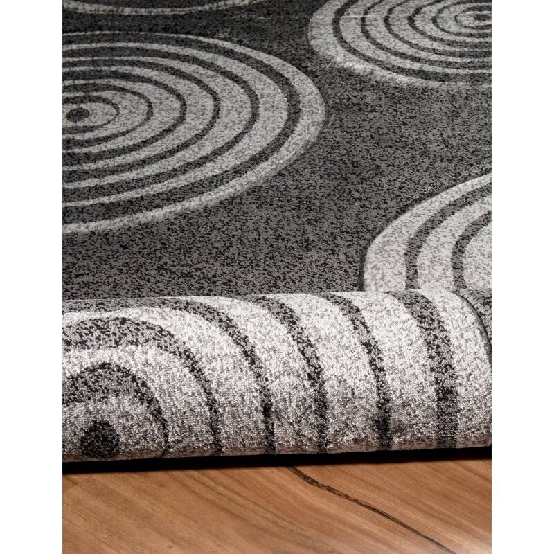Linon Milan Collection Circles Area Rug