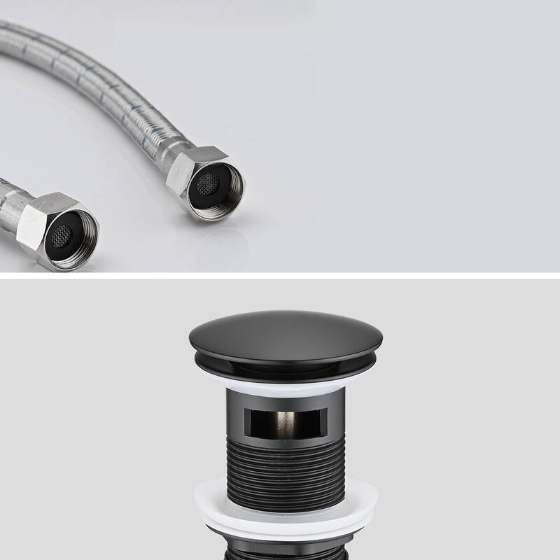 Topcraft Two Handle Bathroom Sink Faucet with Pop-Up Drainer