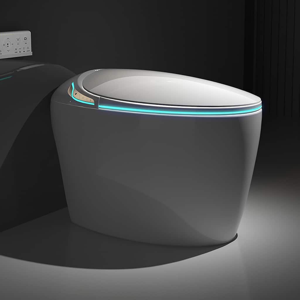 Yulika Smart Toilet Bidet with Built-in Tank Auto Open Lid Soft-closing Heat Seat Auto/Blackout Flush