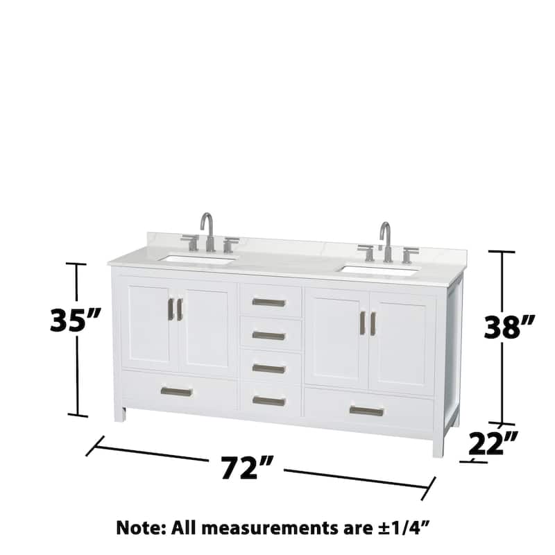 Wyndham Collection WCS141472D-QTZ-US3M24 Sheffield 72" Free Standing
