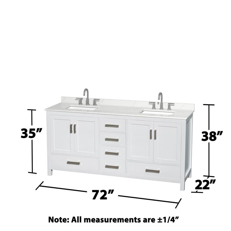 Wyndham Collection WCS141472D-QTZ-US3MXX Sheffield 72" Free Standing