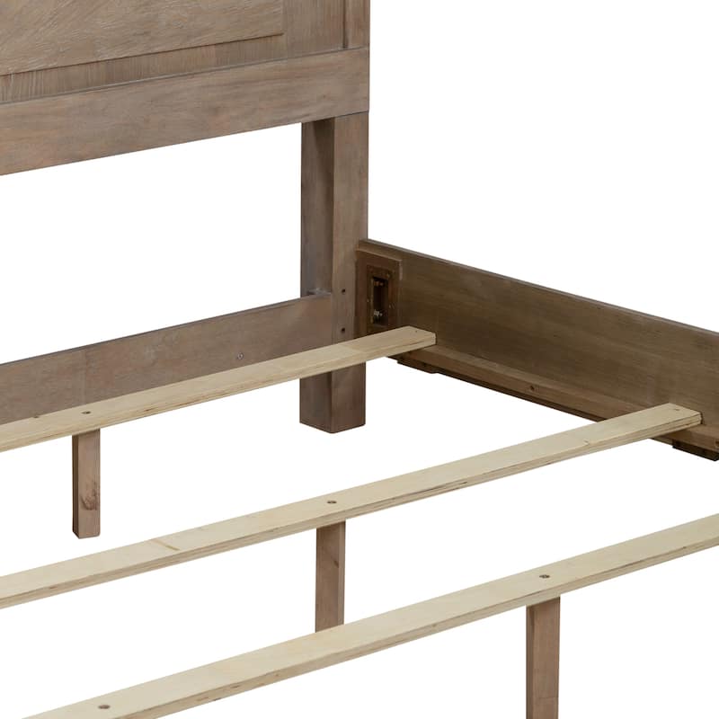 Liberty Furniture Brentwood Panel Bed in Sandstone Brown Oak - King or Queen