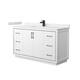 Option White / White Quartz Top / Matte Black Hardware