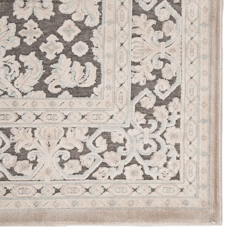The Curated Nomad Blueberry Butte Damask Area Rug