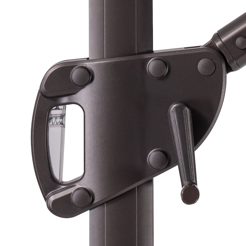 Deluxe 10' x 10' Outdoor Square Double Top Cantilever Umbrella, Base Not Included