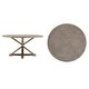 preview thumbnail 6 of 10, Krakova Rustic X-Base Round Pine Wood Dining Table