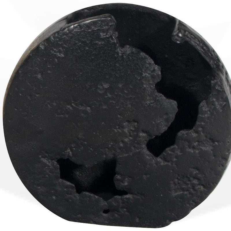 8" Black Hammered Round Aluminum Table Vase - 8.5