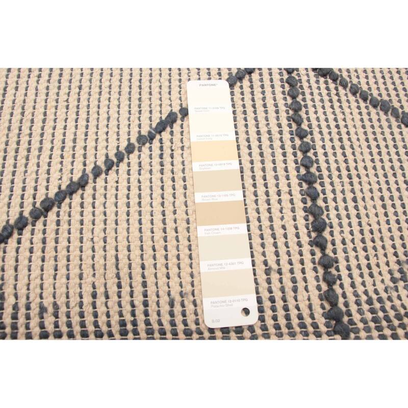 ECARPETGALLERY Braid weave Sienna Khaki Wool Rug - 4'11 x 7'10