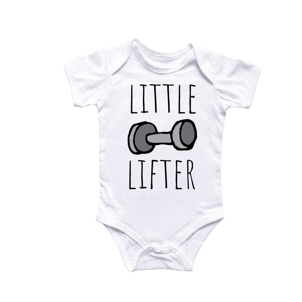 Little Lifter Gym - Baby Boy Girl Clothes Infant Bodysuit Funny Cute Newborn
