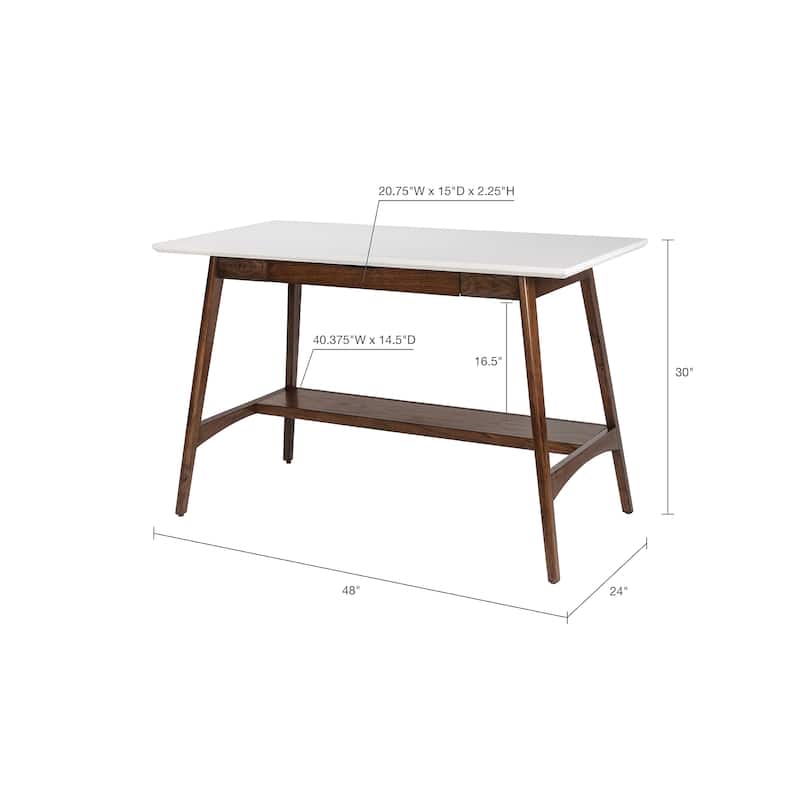 Madison Park Avalon Solid Wood Mid-Century Desk