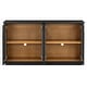 preview thumbnail 11 of 51, Buffet Cabinet with Glass Doors, Arched Cabinet with Adjustable Shelves, Kitchen Storage Cabinet with Rebound Device