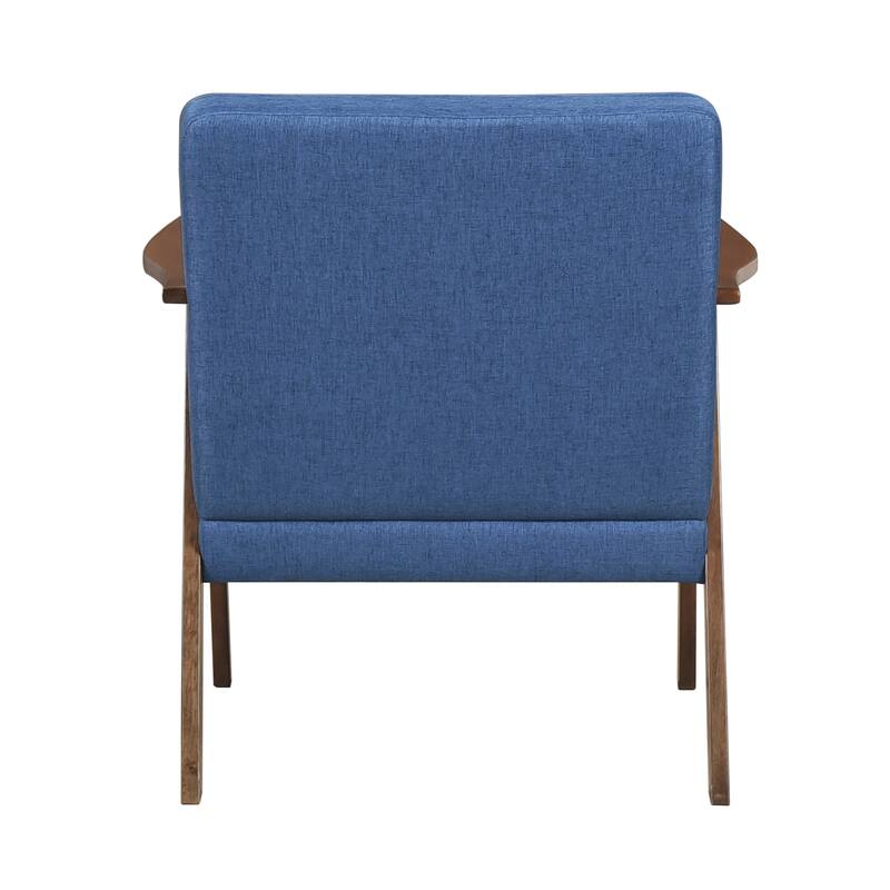 Dean 27" Textured Fabric Accent Chair - Solid Rubberwood Frame