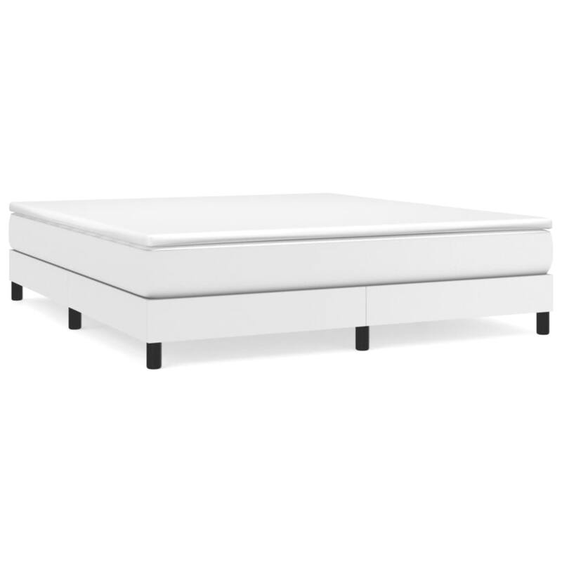 vidaXL Bed Frame Box Spring Bed Base with Mattress for Bedroom Faux Leather
