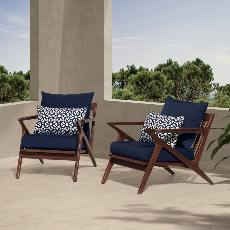 Vaughn 2 Piece Sunbrella Outdoor Patio Club Chairs