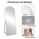 preview thumbnail 33 of 42, 64"x21" Full Length Floor Mirror with Stand Aluminum Alloy Frame,Wall-Mounted Mirror