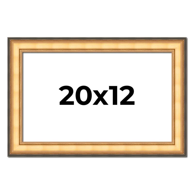 20x12 Frame Gold Plein Aire Solid Wood Picture Frame Width 2 Inches |