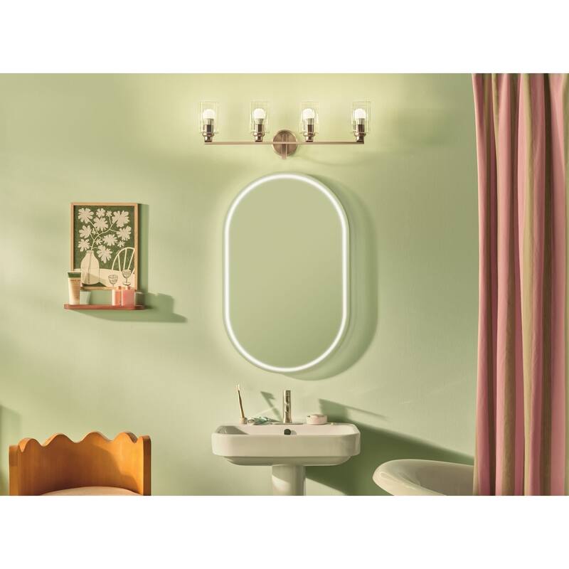 Kichler 55227FLU Gioe 4 Light 32" Wide Vanity Light with Clear Fluted