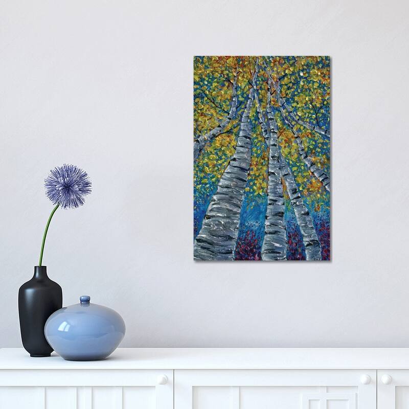 iCanvas "Painted Whimsy Aspen Trees" by OLena Art Canvas Print - 18x12x1.5