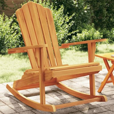 vidaXL Garden Rocking Adirondack Chair Teak Solid teak wood Medium - 39.4 x 30.3 x 38.6 in