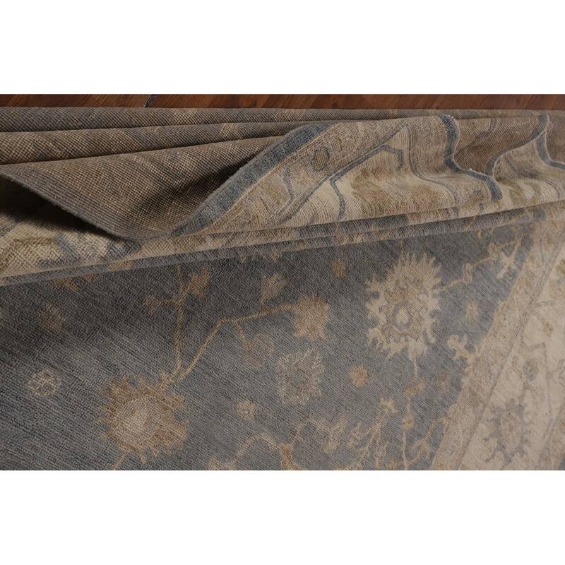 Floral Oushak Turkish Area Rug Handmade Wool Carpet - 8'1"x 9'10"