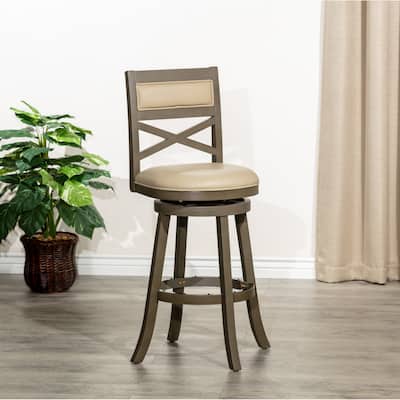 30" Bar Height X-Back Swivel Stool