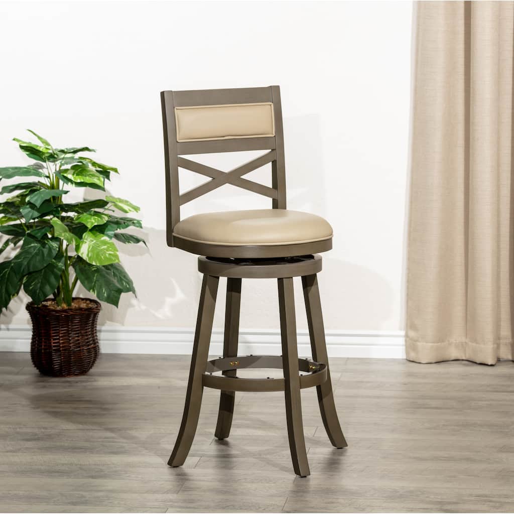 30" Bar Height X-Back Swivel Stool