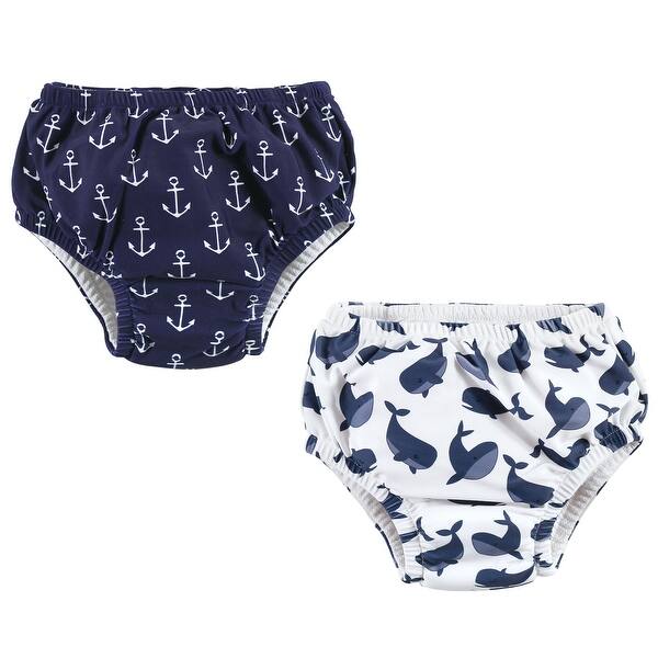 slide 1 of 1, Hudson Baby Toddler Swim Diapers, Whale Anchor, 3 Toddler - Whale Anchor 3T - Whale Anchor