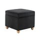 preview thumbnail 139 of 149, Adeco Square Storage Ottoman 17 inch Footstool