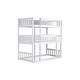 preview thumbnail 46 of 49, Triple Bunk Bed with Ladders,Guardrails,Twin over Twin over Twin