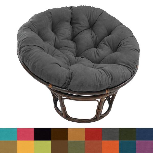 Bali 42inch Rattan Papasan Chair with Microsuede Cushion Bed Bath