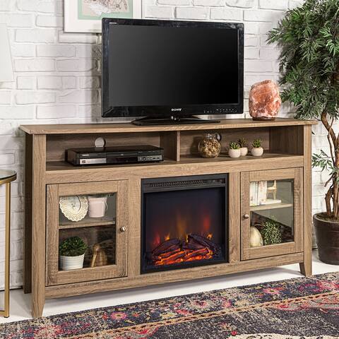 Middlebrook 58-inch Highboy Fireplace TV Console - Driftwood