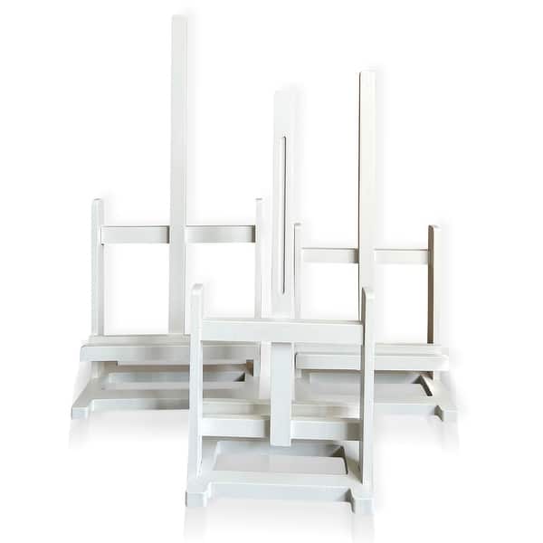 Dan Foley Set of Three Tabletop Art Display Easels Satin Ivory