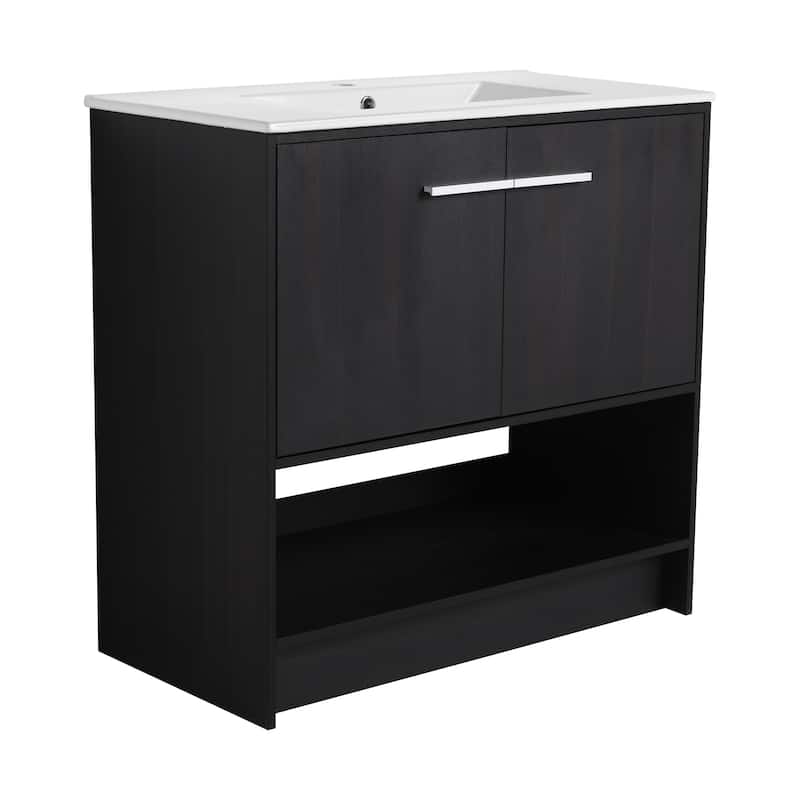 36" Bathroom Vanity with Ceramic Sink