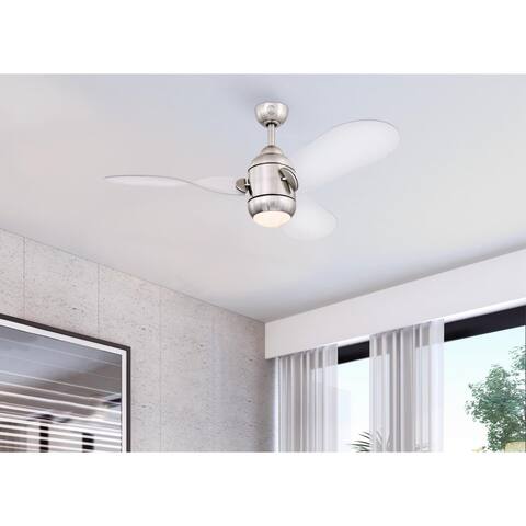 Westinghouse Lighting Josef 48" Brushed Nickel Indoor LED Ceiling Fan with Remote Control