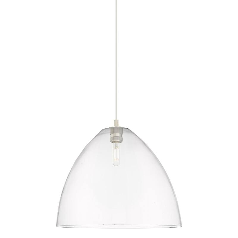 Innovations Lighting 434-1P-15-16 Crown Point Pendant Dome Crown Point - Polished Nickel / Clear