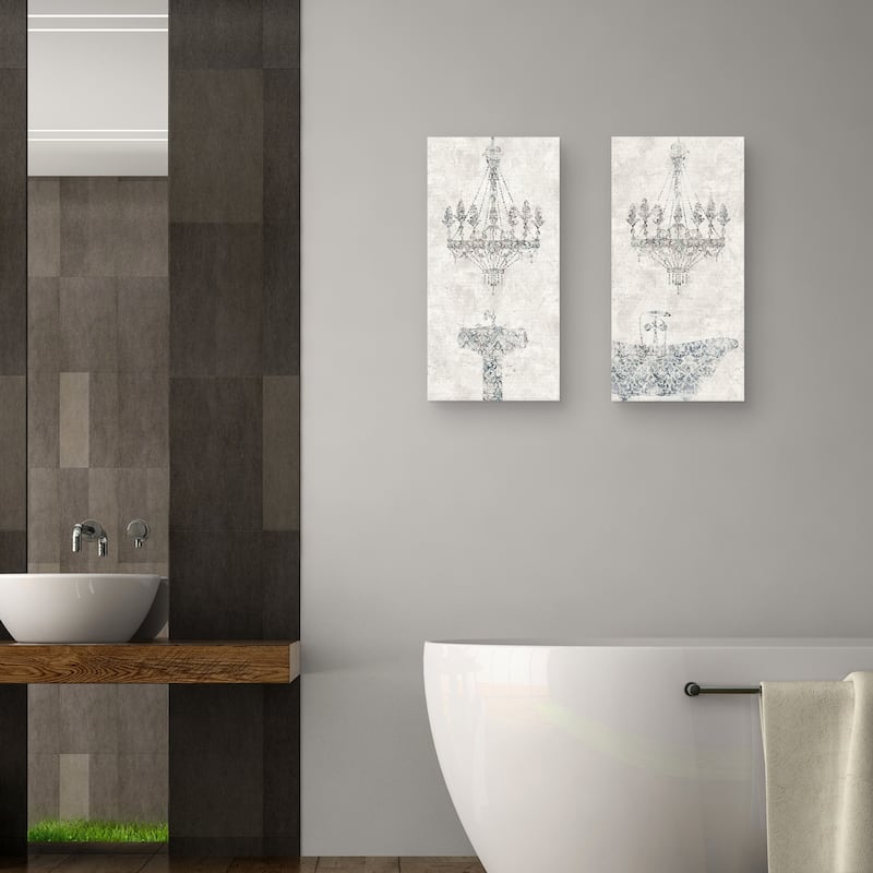 Taupe Bath I, Taupe Bath II by Design Lab Canvas Art Prints