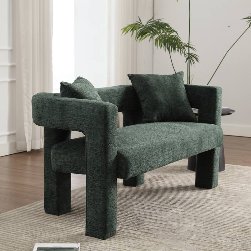 Modern Chenille Loveseat Sofa