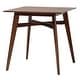 preview thumbnail 12 of 11, Leena Mid-Century Modern Finished Wood Counter Height Pub Table Walnut Brown