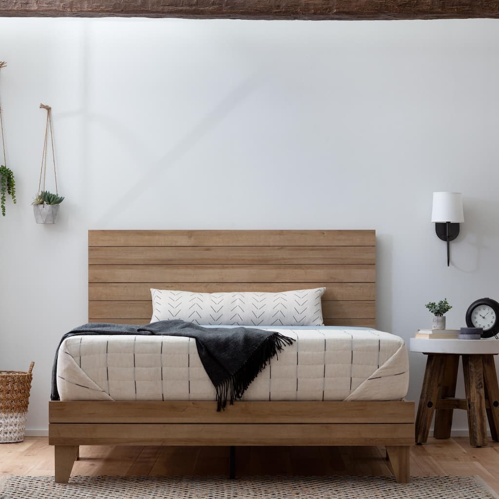 Brookside Sophia Shiplap Wood Panel Platform Bed Frame